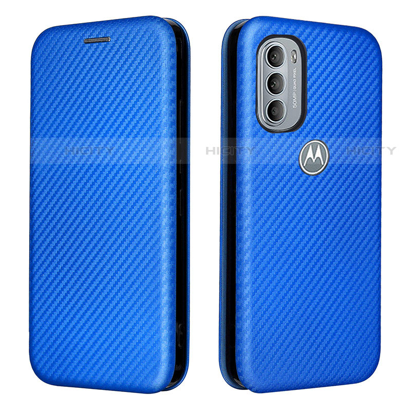 Coque Portefeuille Livre Cuir Etui Clapet L02Z pour Motorola Moto G31 Bleu Plus