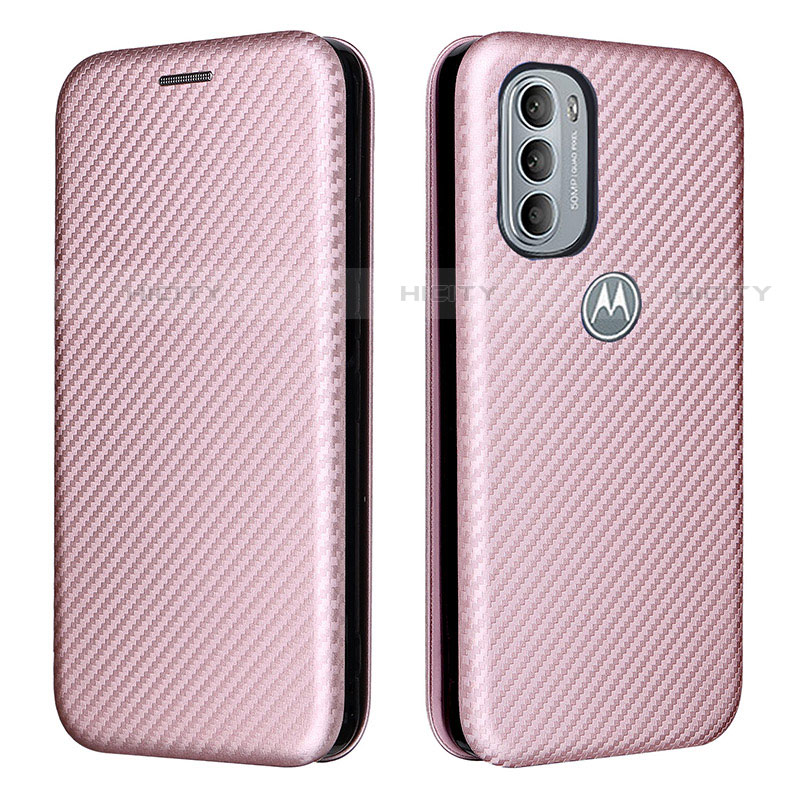 Coque Portefeuille Livre Cuir Etui Clapet L02Z pour Motorola Moto G31 Or Rose Plus