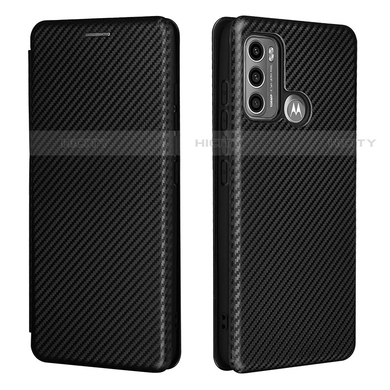 Coque Portefeuille Livre Cuir Etui Clapet L02Z pour Motorola Moto G40 Fusion Noir Plus