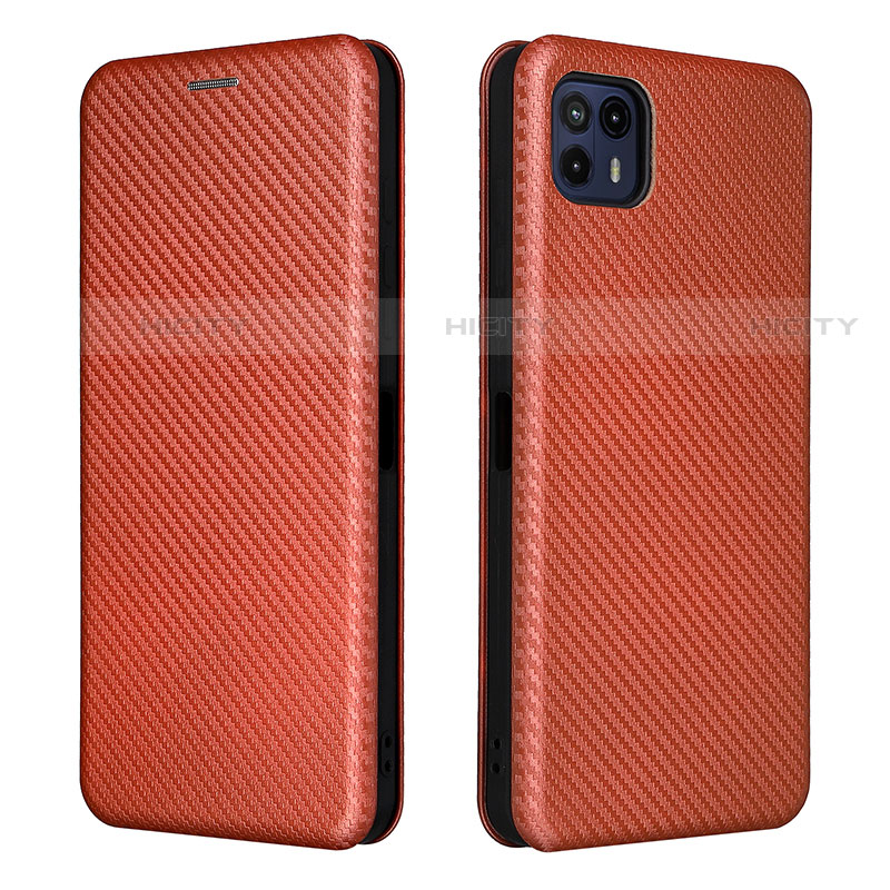 Coque Portefeuille Livre Cuir Etui Clapet L02Z pour Motorola Moto G50 5G Marron Plus