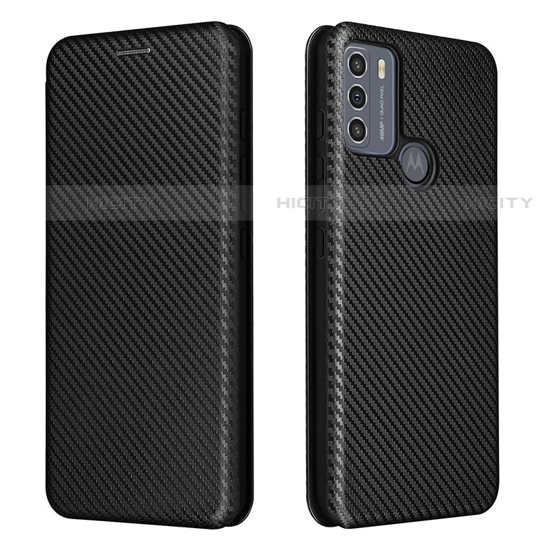 Coque Portefeuille Livre Cuir Etui Clapet L02Z pour Motorola Moto G50 Noir Plus