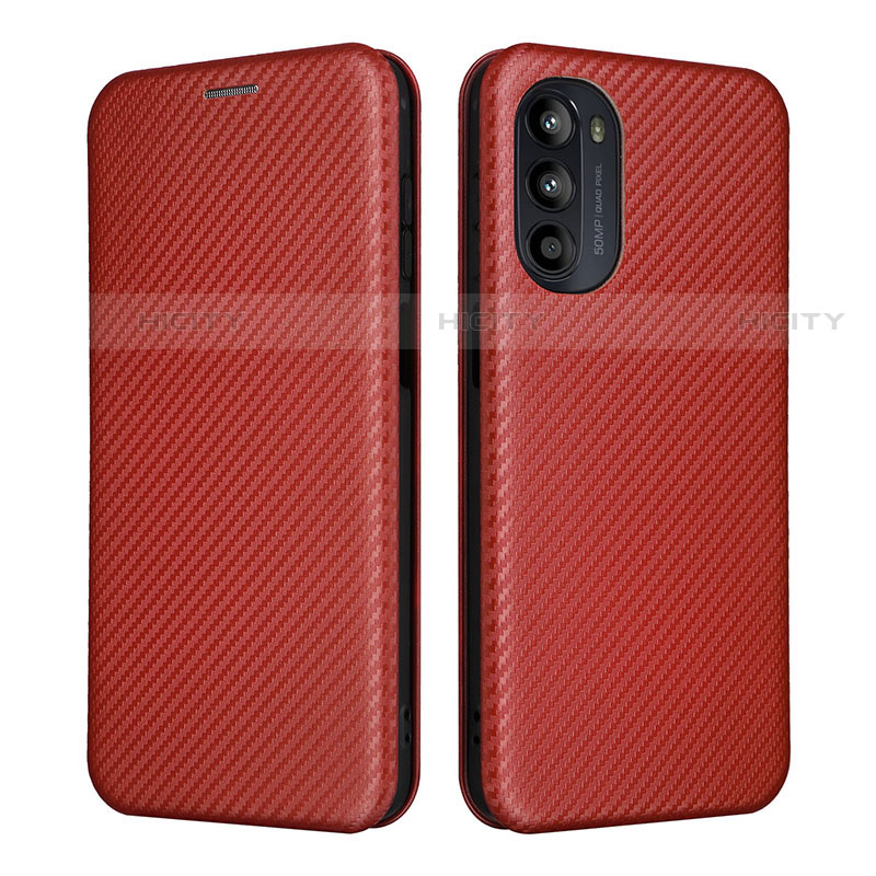 Coque Portefeuille Livre Cuir Etui Clapet L02Z pour Motorola MOTO G52 Marron Plus