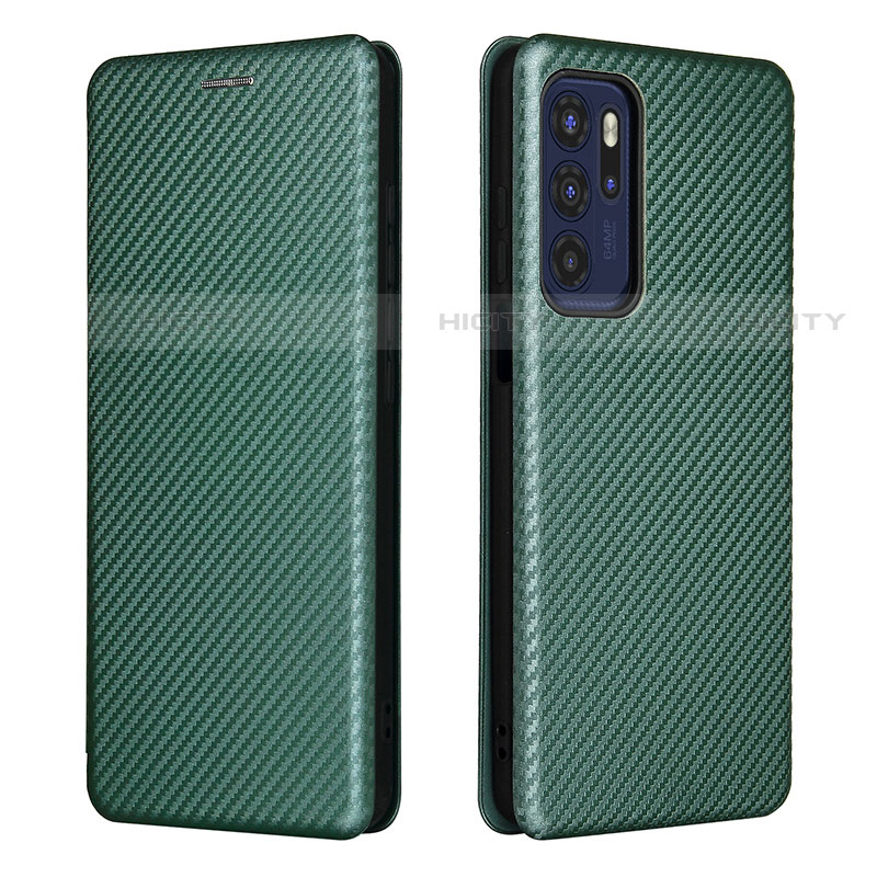 Coque Portefeuille Livre Cuir Etui Clapet L02Z pour Motorola Moto G60s Vert Plus