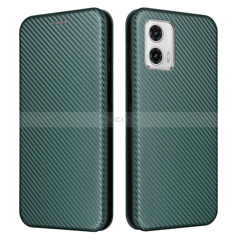 Coque Portefeuille Livre Cuir Etui Clapet L02Z pour Motorola Moto G73 5G Vert Plus