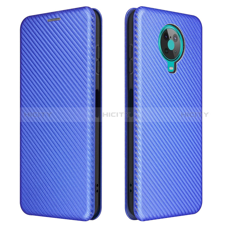 Coque Portefeuille Livre Cuir Etui Clapet L02Z pour Nokia 6.3 Bleu Plus