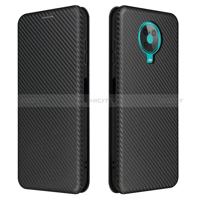 Coque Portefeuille Livre Cuir Etui Clapet L02Z pour Nokia 6.3 Noir Plus