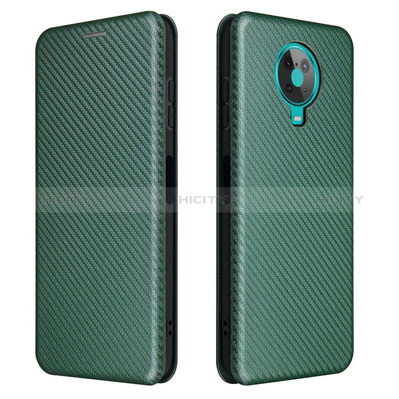 Coque Portefeuille Livre Cuir Etui Clapet L02Z pour Nokia 6.3 Vert Plus