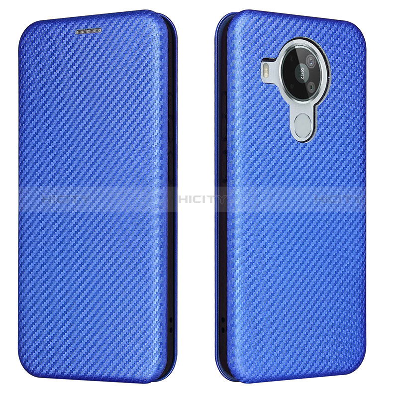 Coque Portefeuille Livre Cuir Etui Clapet L02Z pour Nokia 7.3 Bleu Plus