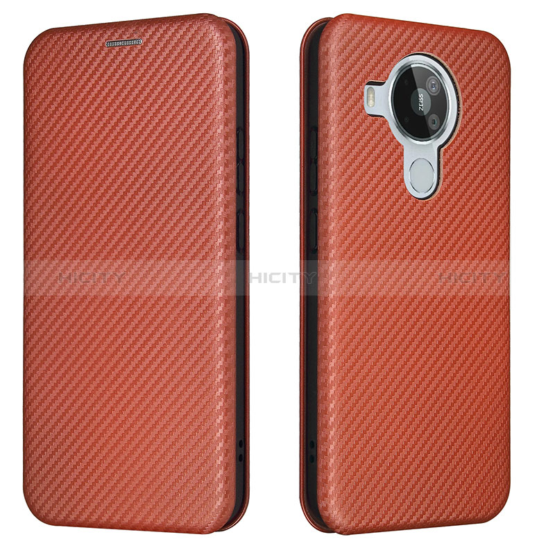 Coque Portefeuille Livre Cuir Etui Clapet L02Z pour Nokia 7.3 Marron Plus