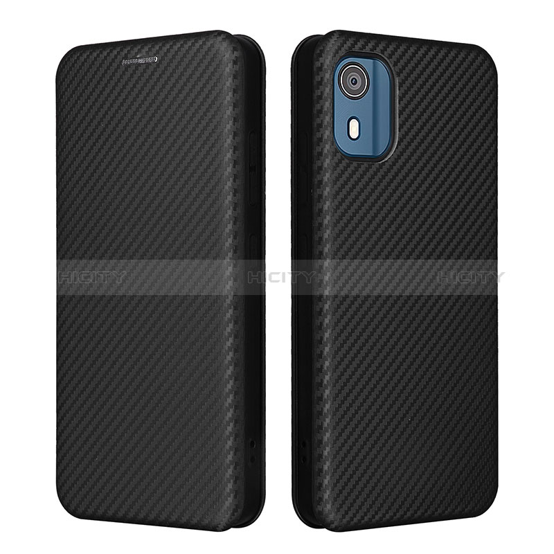 Coque Portefeuille Livre Cuir Etui Clapet L02Z pour Nokia C02 Noir Plus