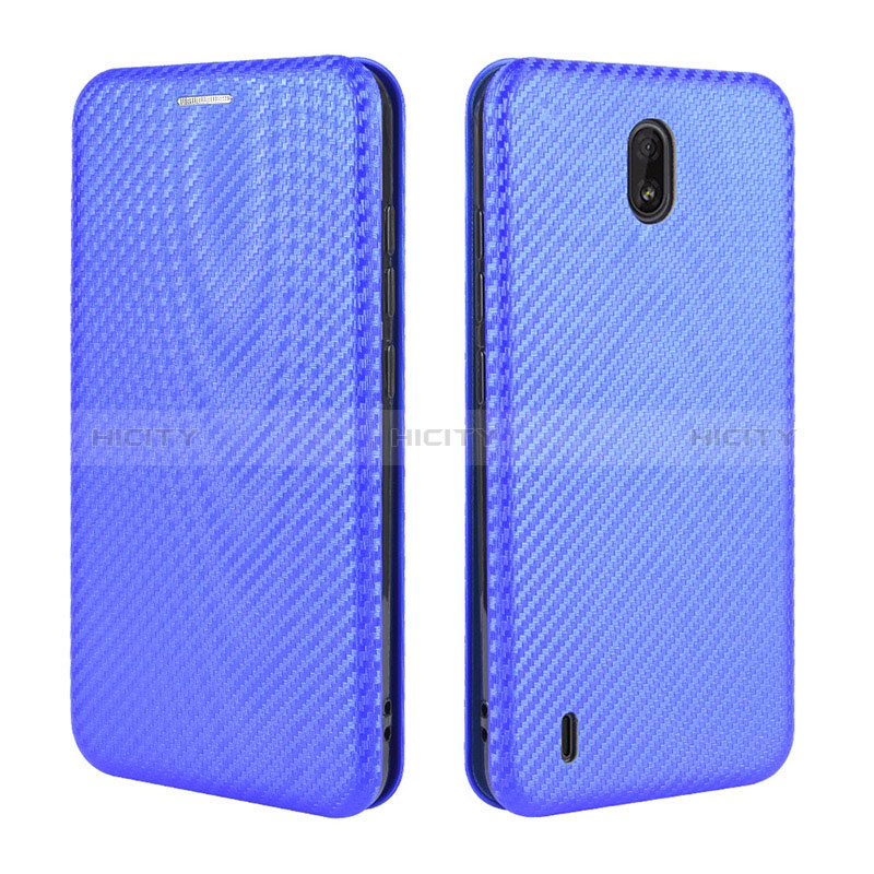 Coque Portefeuille Livre Cuir Etui Clapet L02Z pour Nokia C2 Bleu Plus