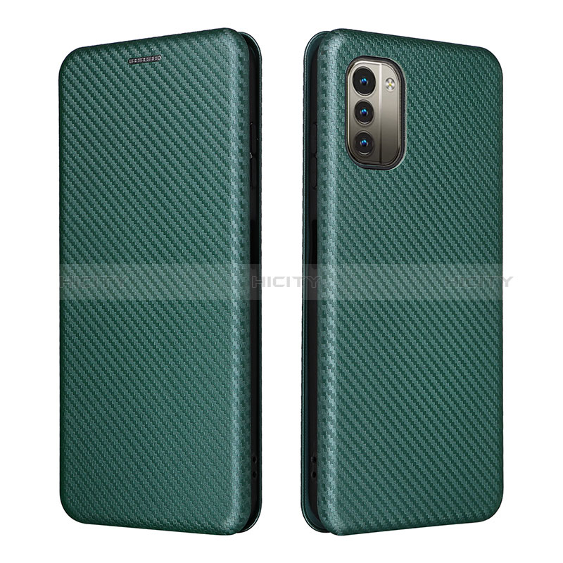 Coque Portefeuille Livre Cuir Etui Clapet L02Z pour Nokia G11 Vert Plus