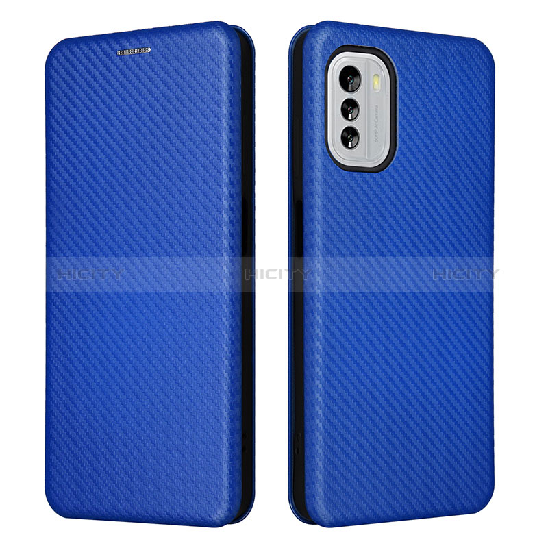 Coque Portefeuille Livre Cuir Etui Clapet L02Z pour Nokia G60 5G Bleu Plus