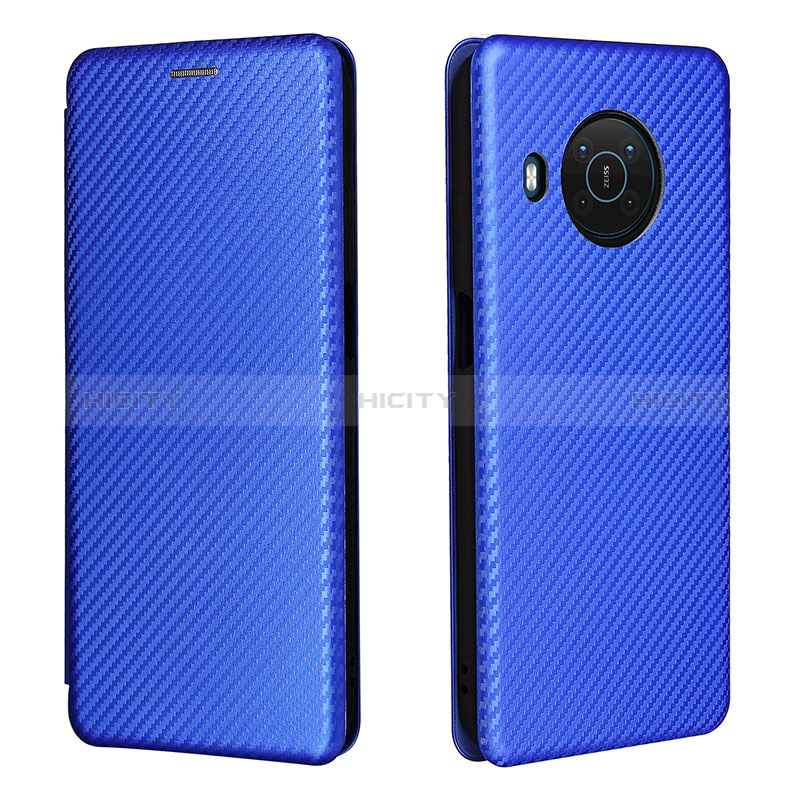 Coque Portefeuille Livre Cuir Etui Clapet L02Z pour Nokia X20 Bleu Plus