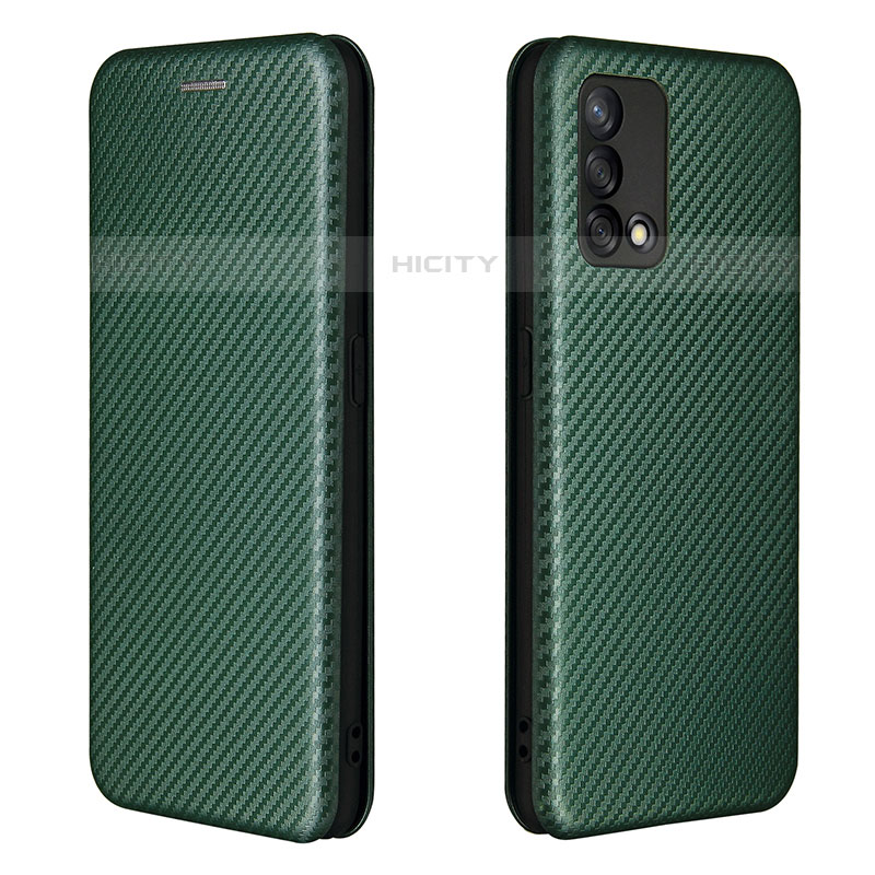 Coque Portefeuille Livre Cuir Etui Clapet L02Z pour Oppo A74 4G Vert Plus