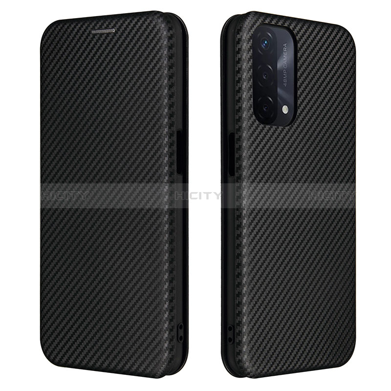 Coque Portefeuille Livre Cuir Etui Clapet L02Z pour Oppo A74 5G Noir Plus