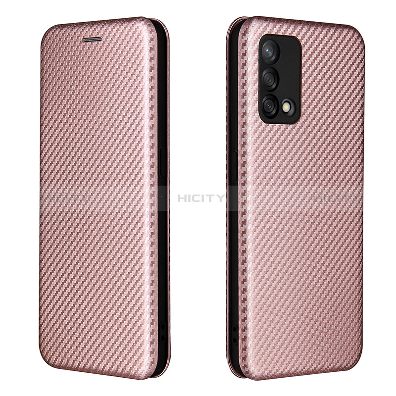 Coque Portefeuille Livre Cuir Etui Clapet L02Z pour Oppo F19 Or Rose Plus