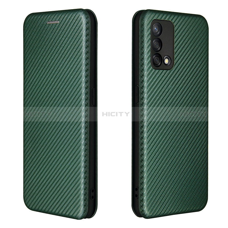 Coque Portefeuille Livre Cuir Etui Clapet L02Z pour Oppo F19 Vert Plus