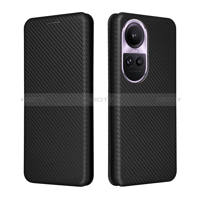 Coque Portefeuille Livre Cuir Etui Clapet L02Z pour Oppo Reno10 5G Noir Plus