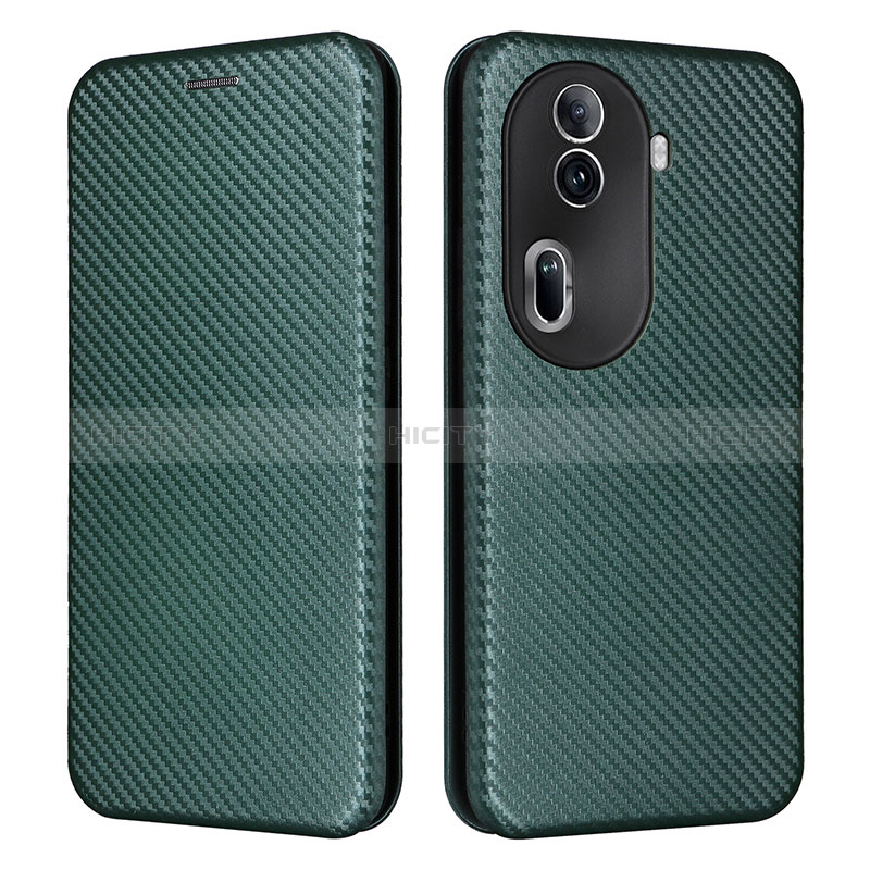 Coque Portefeuille Livre Cuir Etui Clapet L02Z pour Oppo Reno11 Pro 5G Vert Plus