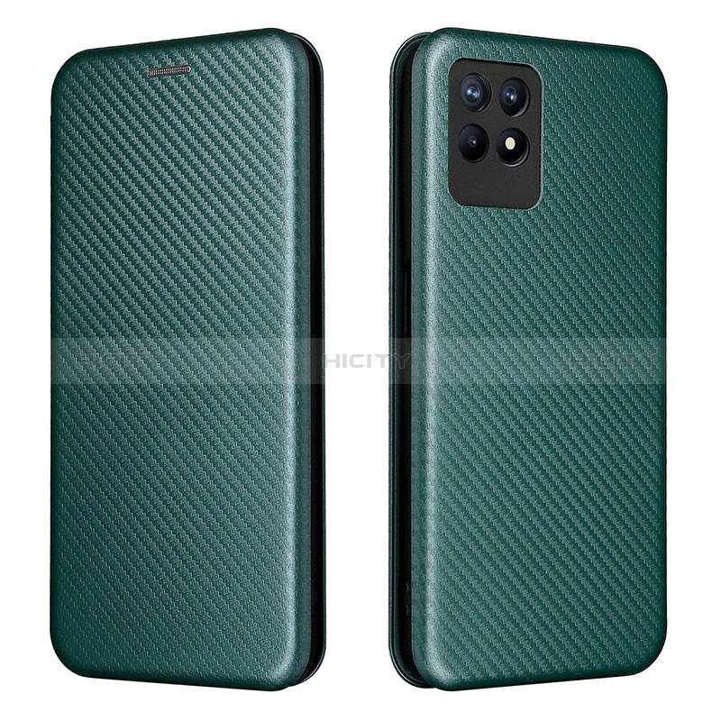 Coque Portefeuille Livre Cuir Etui Clapet L02Z pour Realme Narzo 50 4G Vert Plus