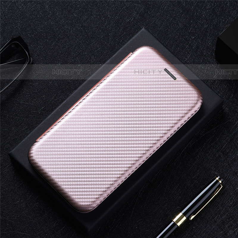 Coque Portefeuille Livre Cuir Etui Clapet L02Z pour Samsung Galaxy A04E Or Rose Plus