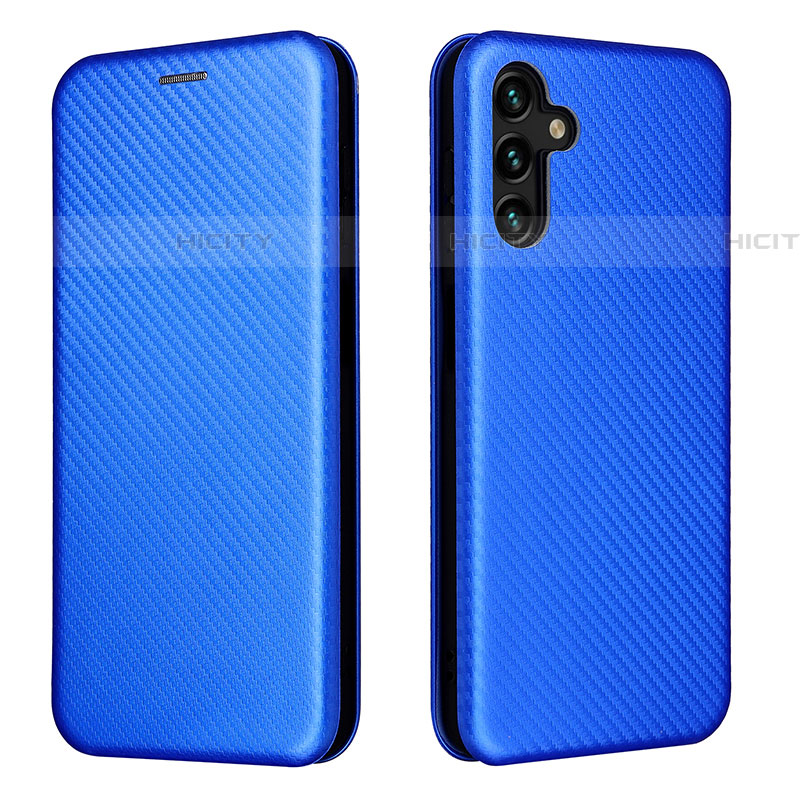 Coque Portefeuille Livre Cuir Etui Clapet L02Z pour Samsung Galaxy A04s Bleu Plus