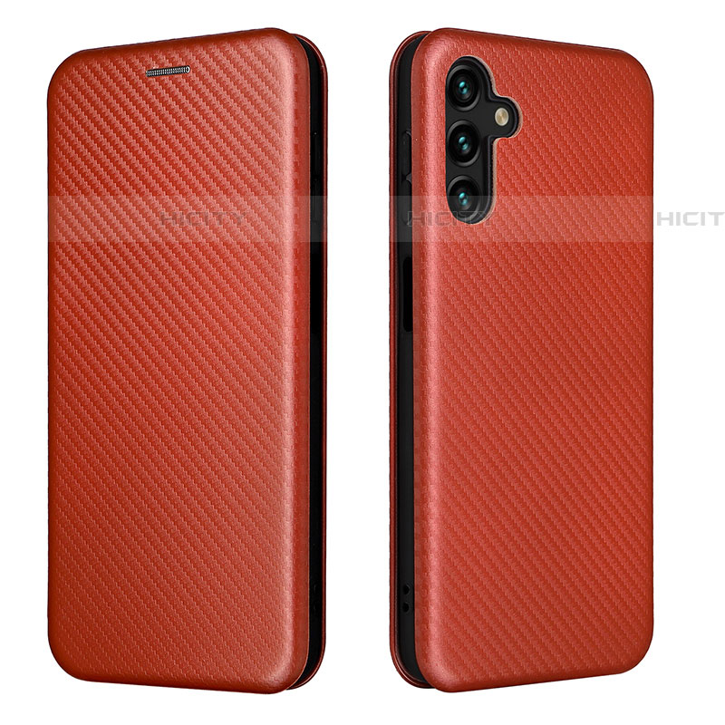 Coque Portefeuille Livre Cuir Etui Clapet L02Z pour Samsung Galaxy A04s Marron Plus