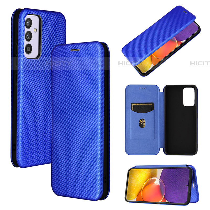 Coque Portefeuille Livre Cuir Etui Clapet L02Z pour Samsung Galaxy A05s Bleu Plus