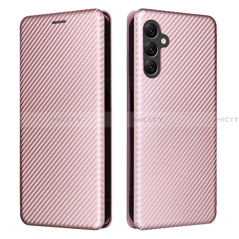 Coque Portefeuille Livre Cuir Etui Clapet L02Z pour Samsung Galaxy A14 4G Or Rose Plus