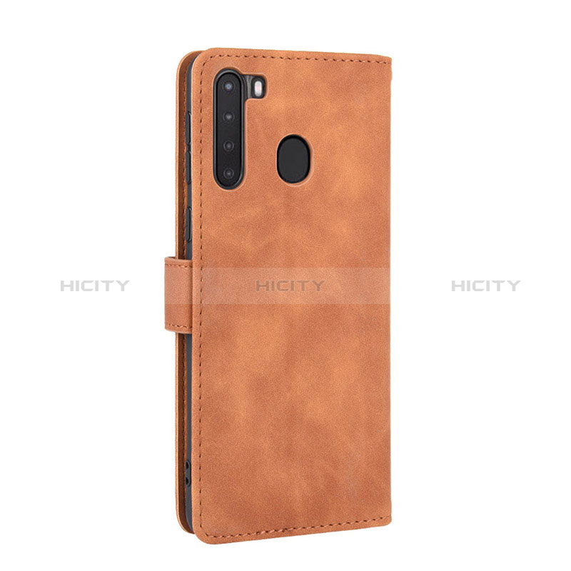 Coque Portefeuille Livre Cuir Etui Clapet L02Z pour Samsung Galaxy A21 Marron Plus