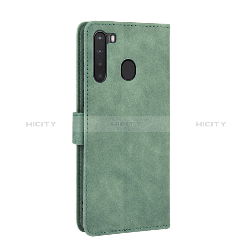 Coque Portefeuille Livre Cuir Etui Clapet L02Z pour Samsung Galaxy A21 Vert Plus