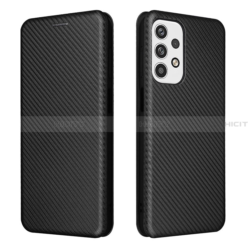 Coque Portefeuille Livre Cuir Etui Clapet L02Z pour Samsung Galaxy A23 4G Noir Plus