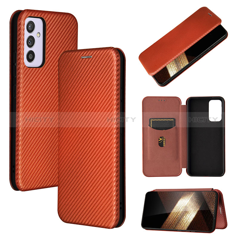 Coque Portefeuille Livre Cuir Etui Clapet L02Z pour Samsung Galaxy A35 5G Marron Plus