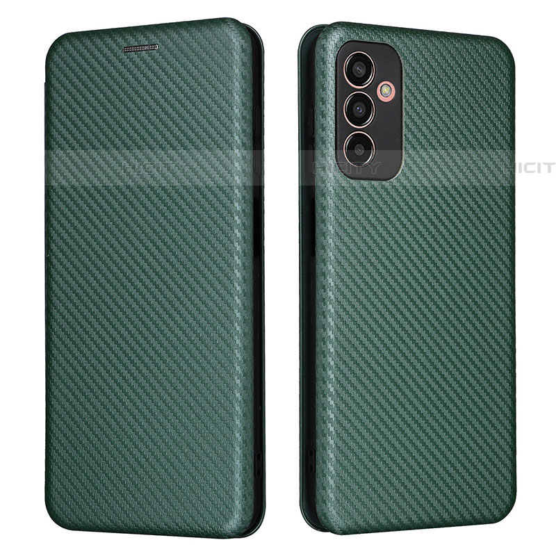 Coque Portefeuille Livre Cuir Etui Clapet L02Z pour Samsung Galaxy F13 4G Vert Plus