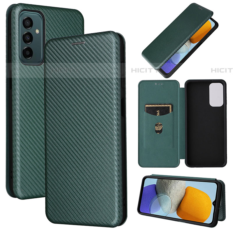 Coque Portefeuille Livre Cuir Etui Clapet L02Z pour Samsung Galaxy F23 5G Vert Plus