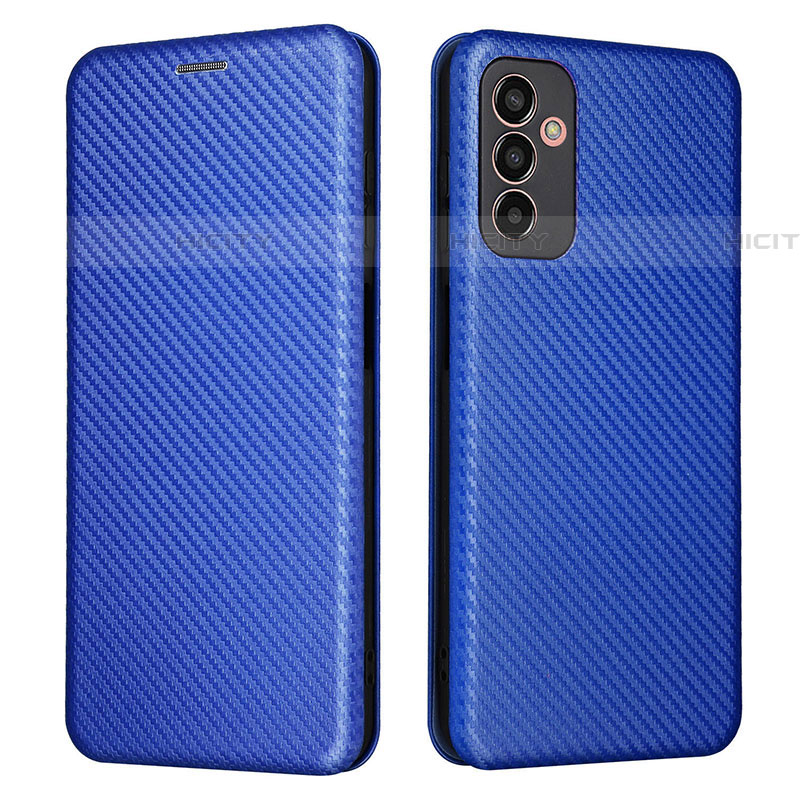 Coque Portefeuille Livre Cuir Etui Clapet L02Z pour Samsung Galaxy M13 4G Bleu Plus