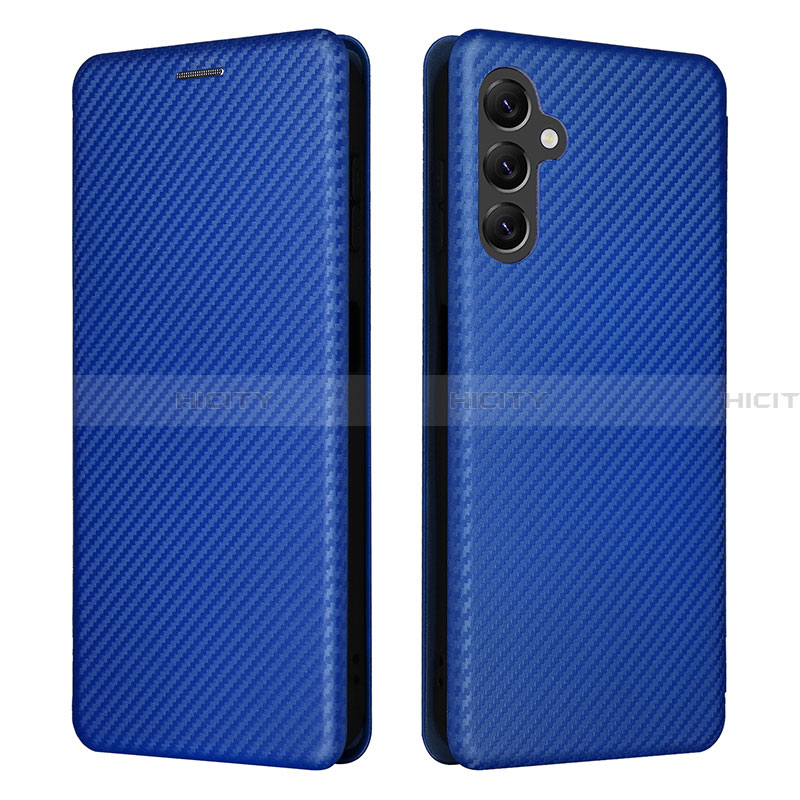 Coque Portefeuille Livre Cuir Etui Clapet L02Z pour Samsung Galaxy M44 5G Bleu Plus