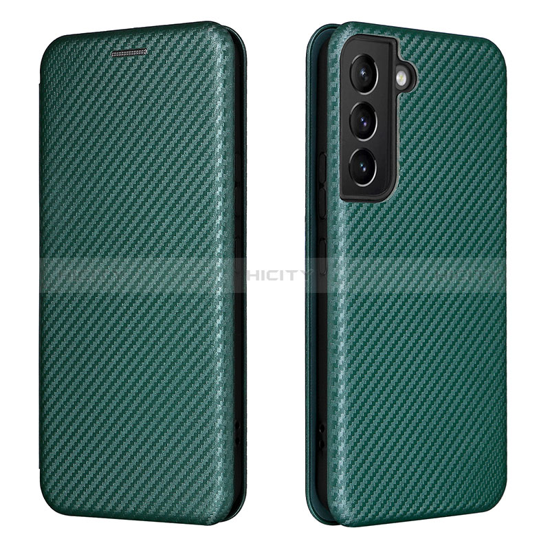 Coque Portefeuille Livre Cuir Etui Clapet L02Z pour Samsung Galaxy S24 Plus 5G Vert Plus