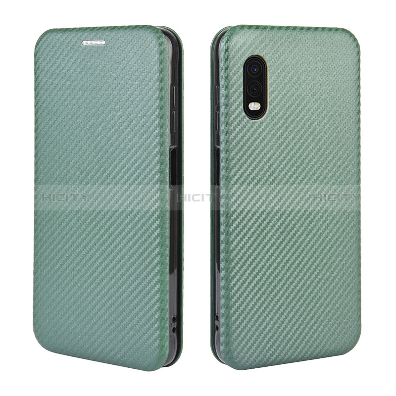 Coque Portefeuille Livre Cuir Etui Clapet L02Z pour Samsung Galaxy XCover Pro Vert Plus