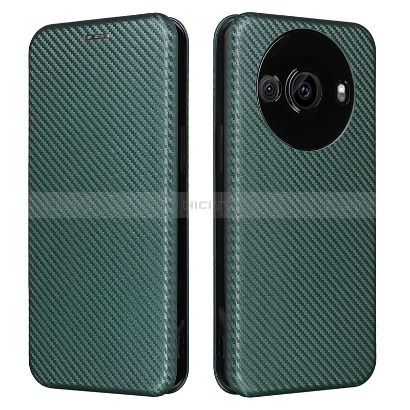 Coque Portefeuille Livre Cuir Etui Clapet L02Z pour Sharp Aquos R8s Pro Vert Plus