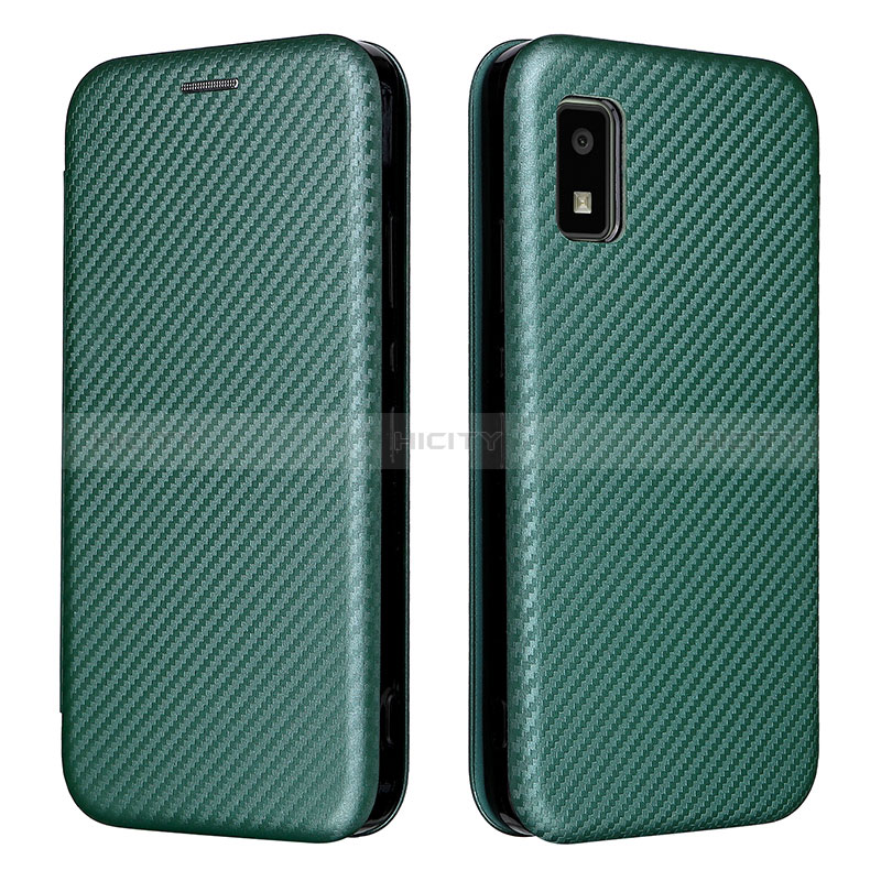 Coque Portefeuille Livre Cuir Etui Clapet L02Z pour Sharp Aquos wish2 Vert Plus