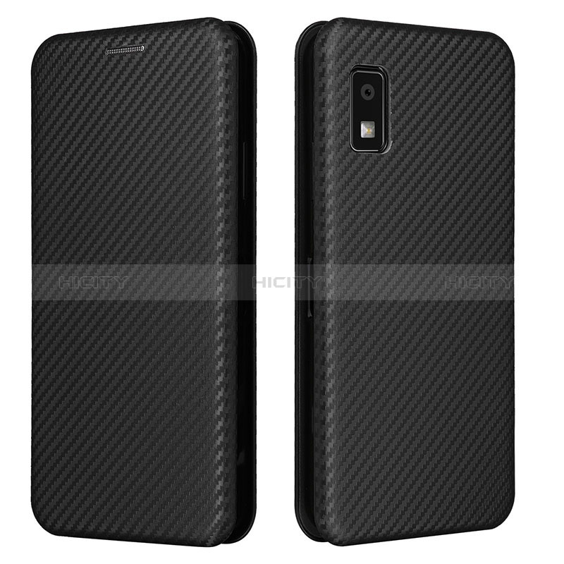 Coque Portefeuille Livre Cuir Etui Clapet L02Z pour Sharp Aquos wish3 Noir Plus