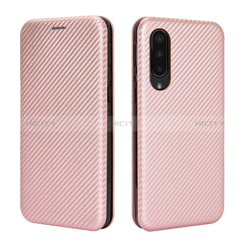 Coque Portefeuille Livre Cuir Etui Clapet L02Z pour Sharp Aquos Zero5G basic Or Rose Plus