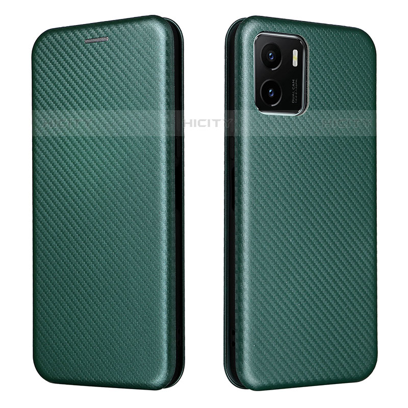 Coque Portefeuille Livre Cuir Etui Clapet L02Z pour Vivo iQOO U5x Vert Plus