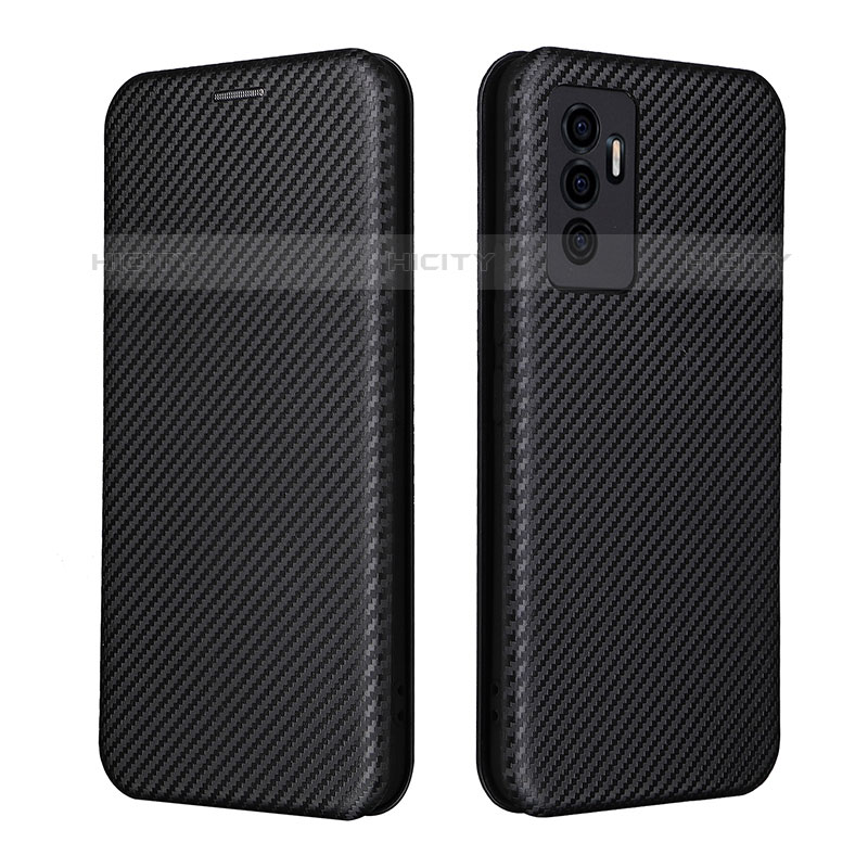 Coque Portefeuille Livre Cuir Etui Clapet L02Z pour Vivo V23e 5G Noir Plus