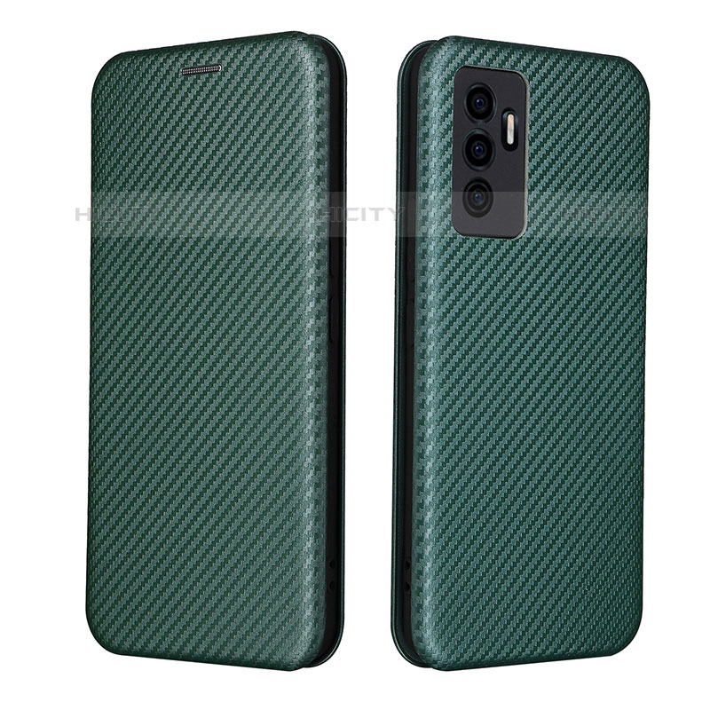 Coque Portefeuille Livre Cuir Etui Clapet L02Z pour Vivo V23e 5G Vert Plus