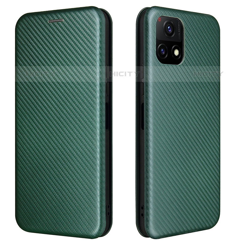 Coque Portefeuille Livre Cuir Etui Clapet L02Z pour Vivo Y52s 5G Vert Plus