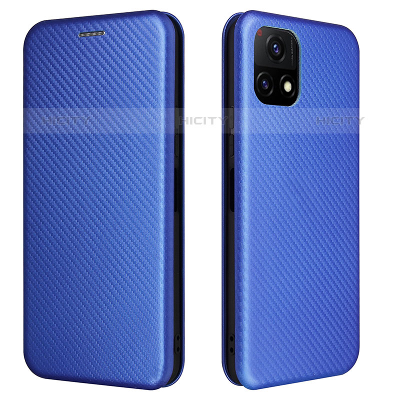 Coque Portefeuille Livre Cuir Etui Clapet L02Z pour Vivo Y54s 5G Bleu Plus