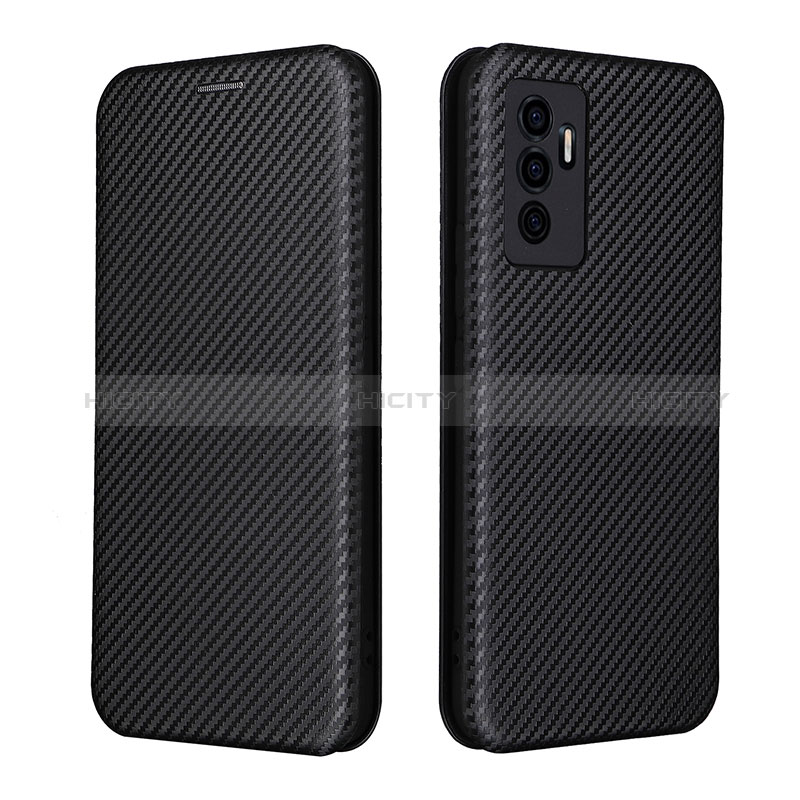 Coque Portefeuille Livre Cuir Etui Clapet L02Z pour Vivo Y75 4G Noir Plus